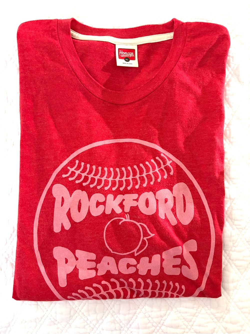 Homage Rockford Peaches Redish/Orange Graphic T-Shirt